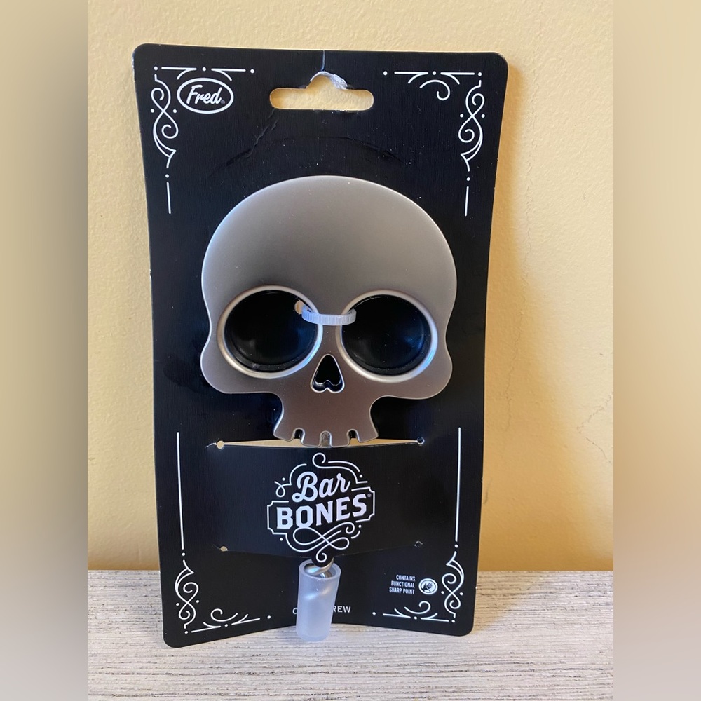 Bar Bones Skull Corkscrew